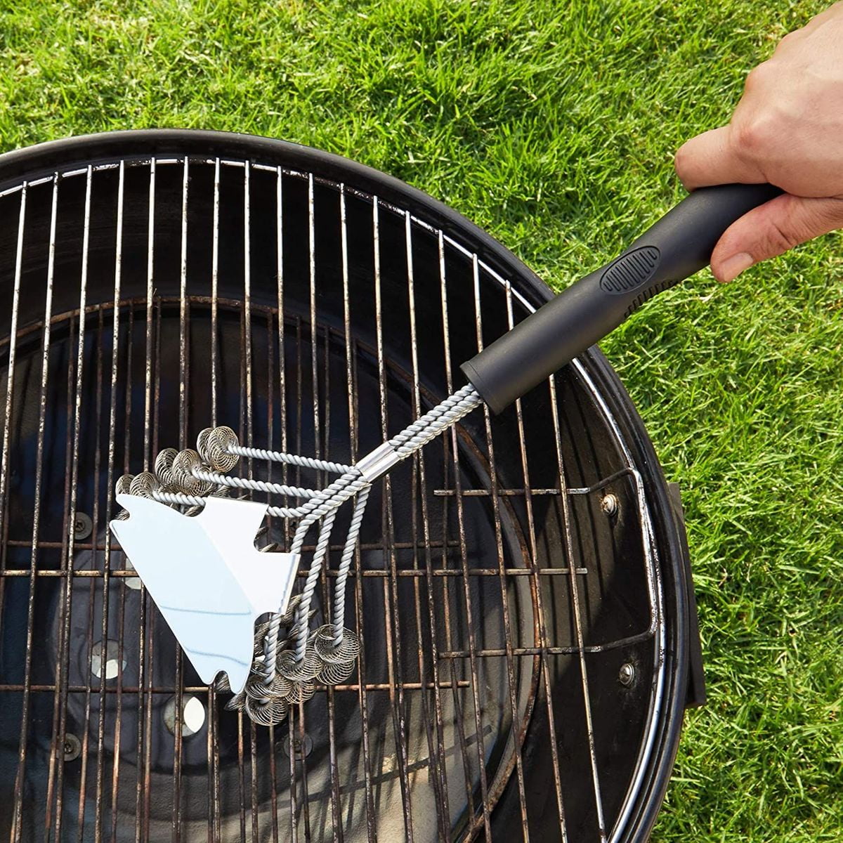 17in BBQ Grill Brush: Bristle-free Cleaning Tool for Gas Grill