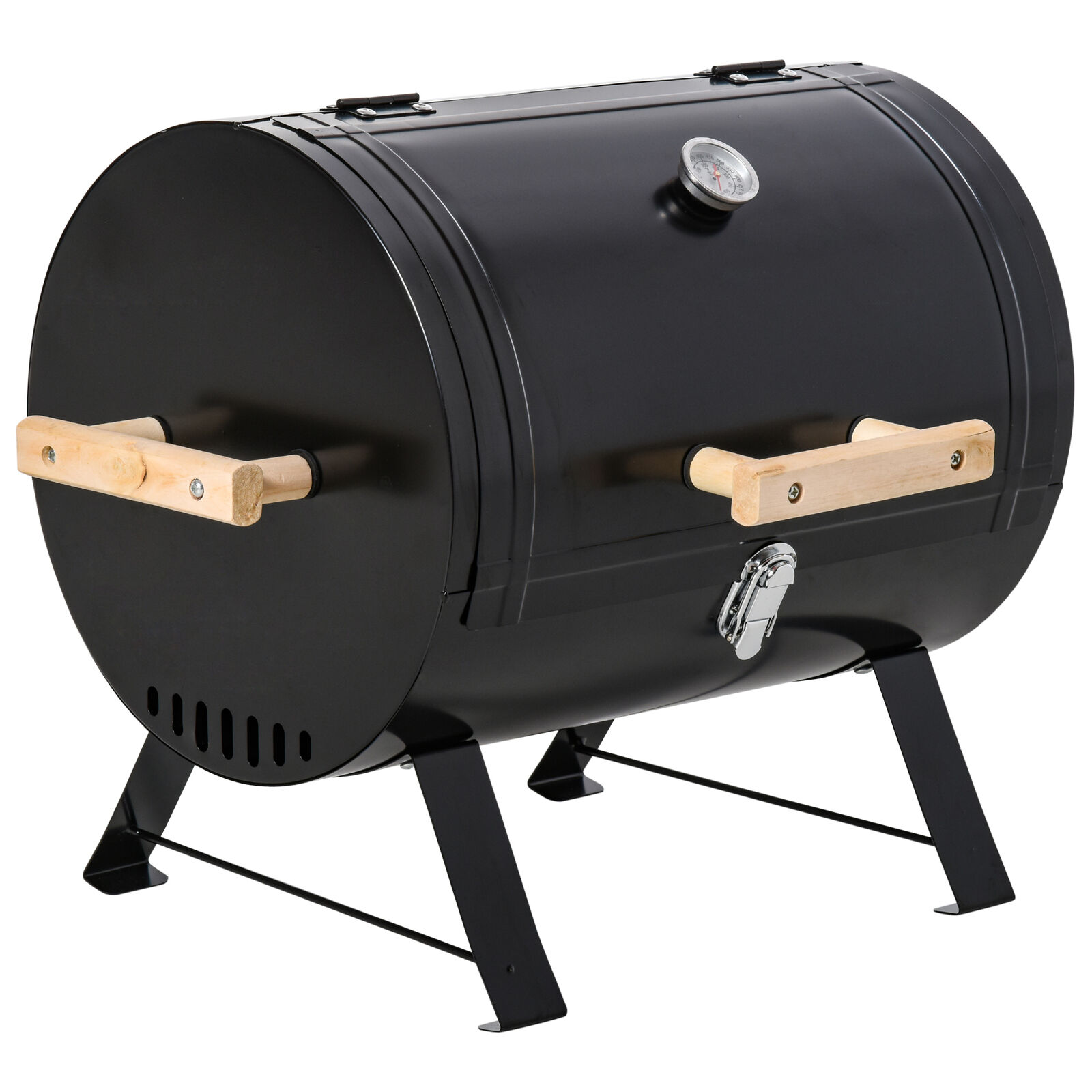 20" Outdoor Tabletop Charcoal BBQ Grill with Wooden Handle