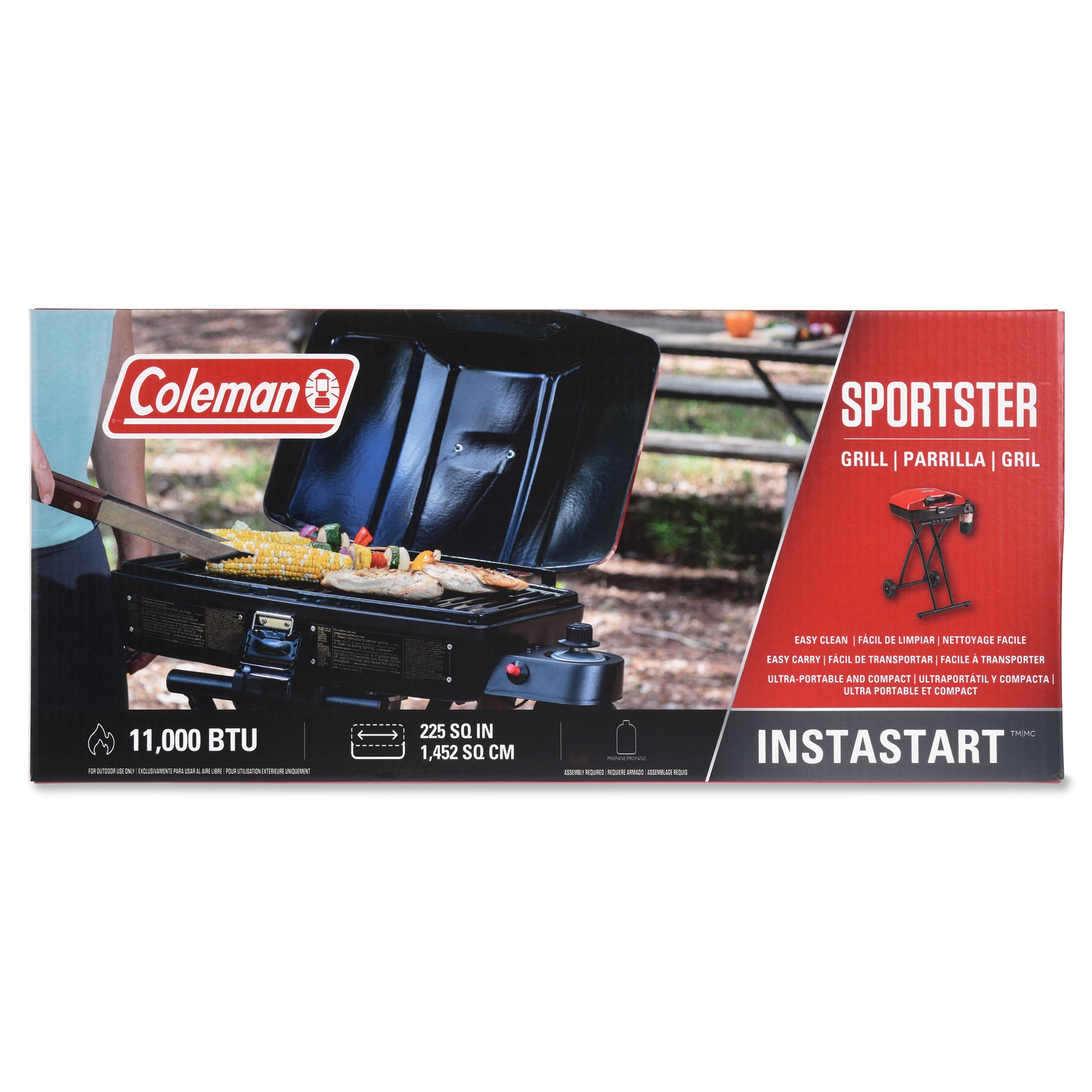 Coleman Sportster Propane Grill - 11,000 BTUs, Red
