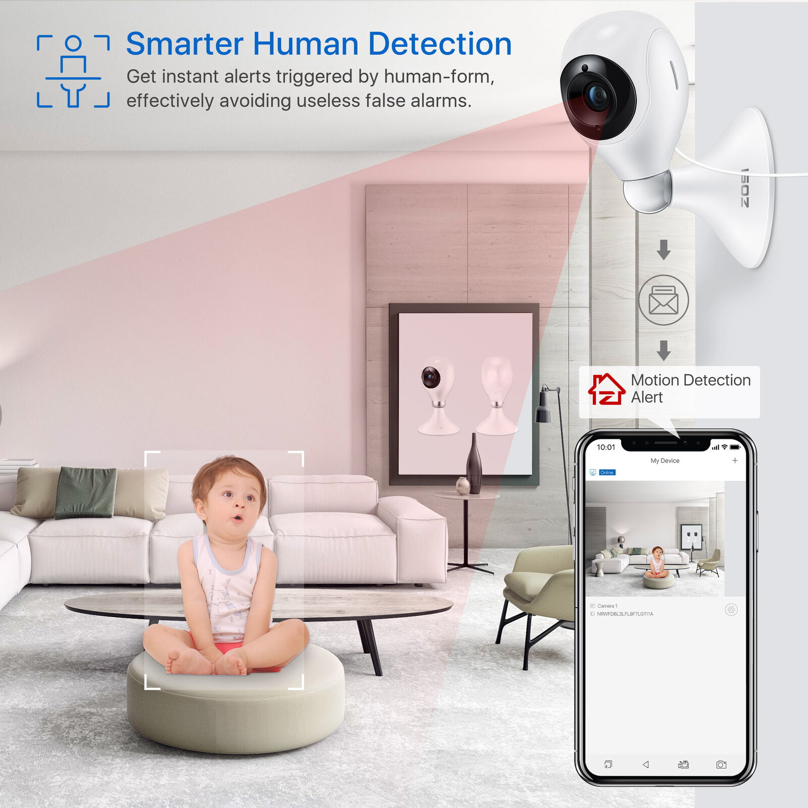 WiFi Security Camera with Night Vision & Audio