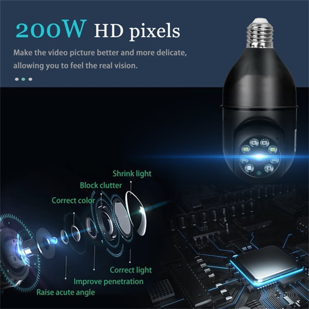 Smart Home Security Light Bulb Camera