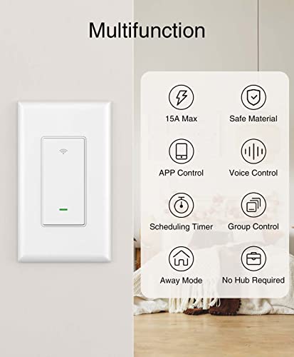 OHMAX Smart WiFi Light Switch Pack of 4