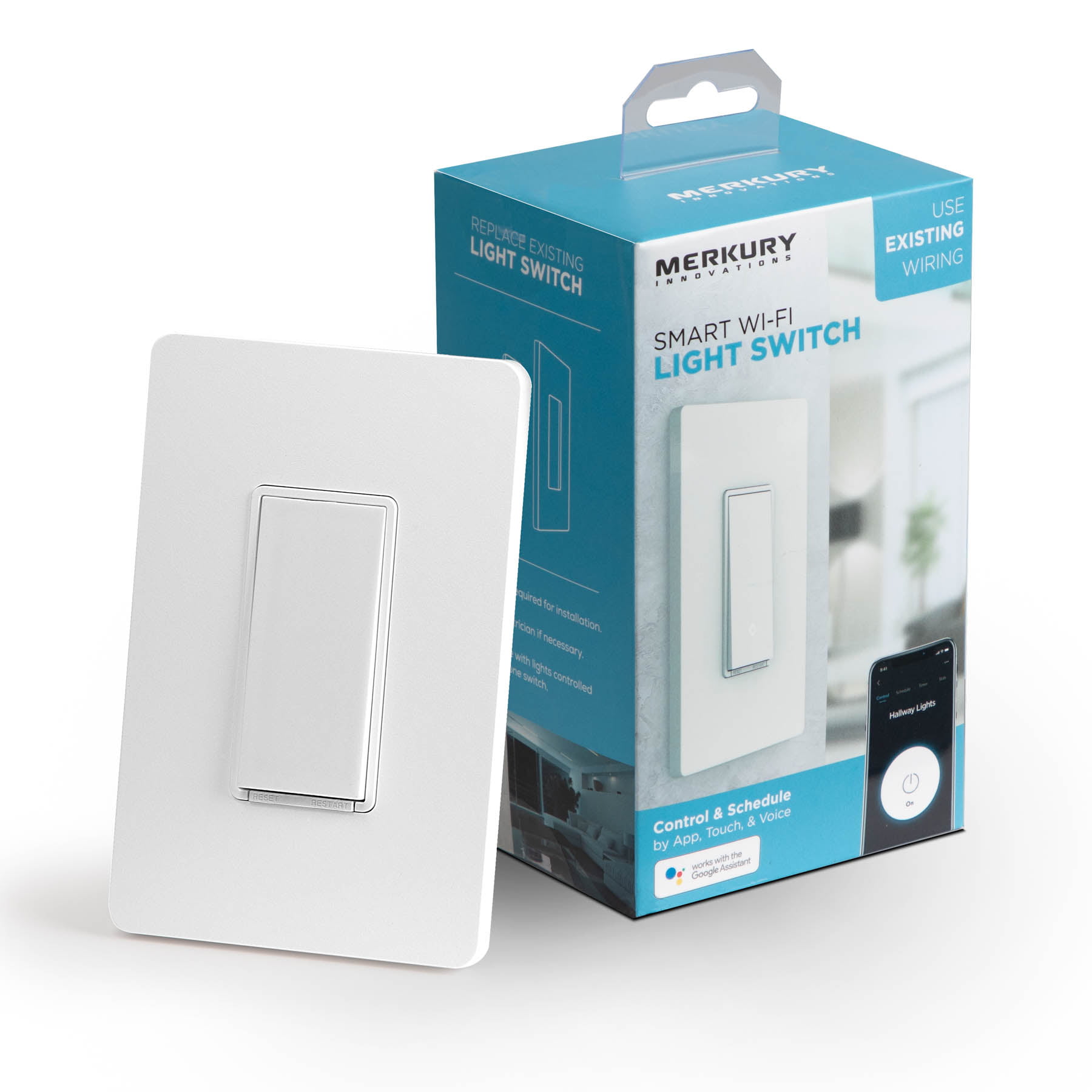 Merkury Innovations Smart Light Switch, Requires 2.4Ghz Wifi
