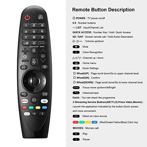 LG Smart TV Remote with Voice and Pointer