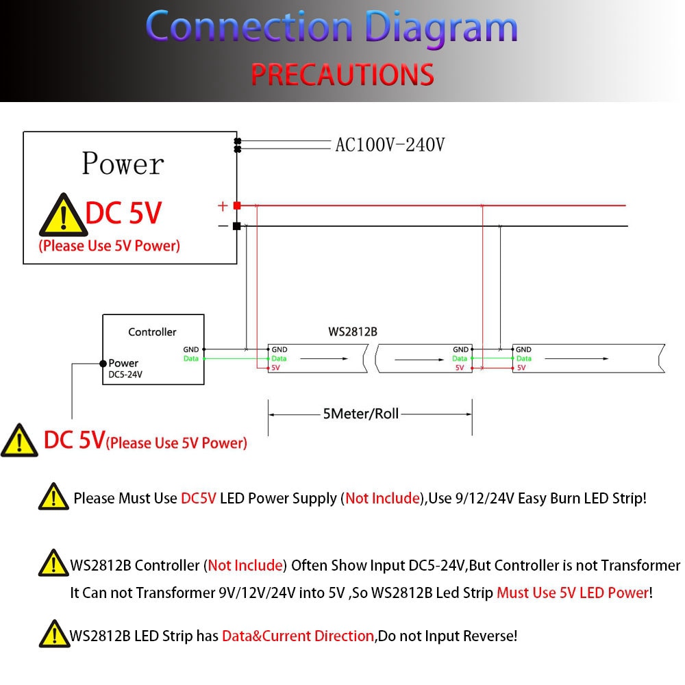 WS2812B Smart RGB LED Strip Light
