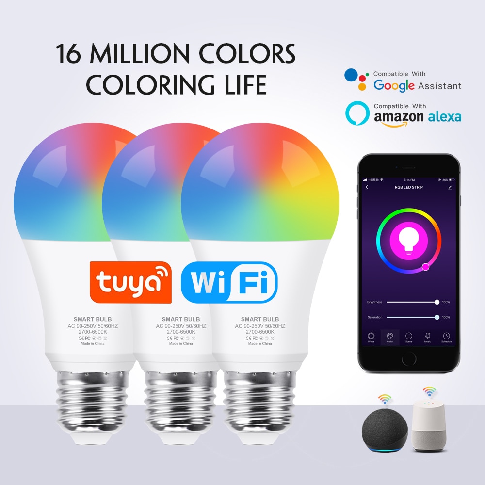 Tuya Smart LED Bulb with Alexa and Google