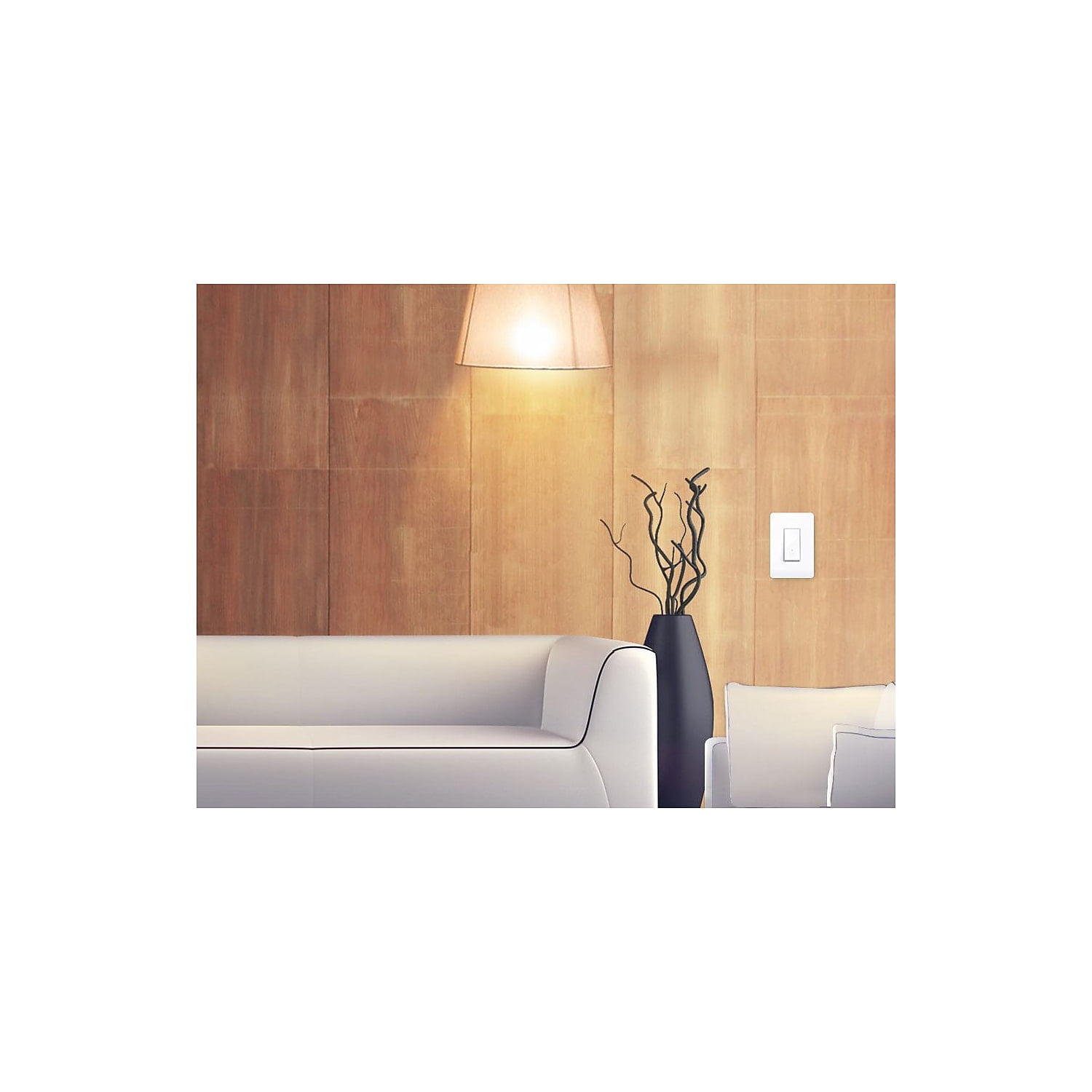 White Kasa Smart Light Switch for Single Pole