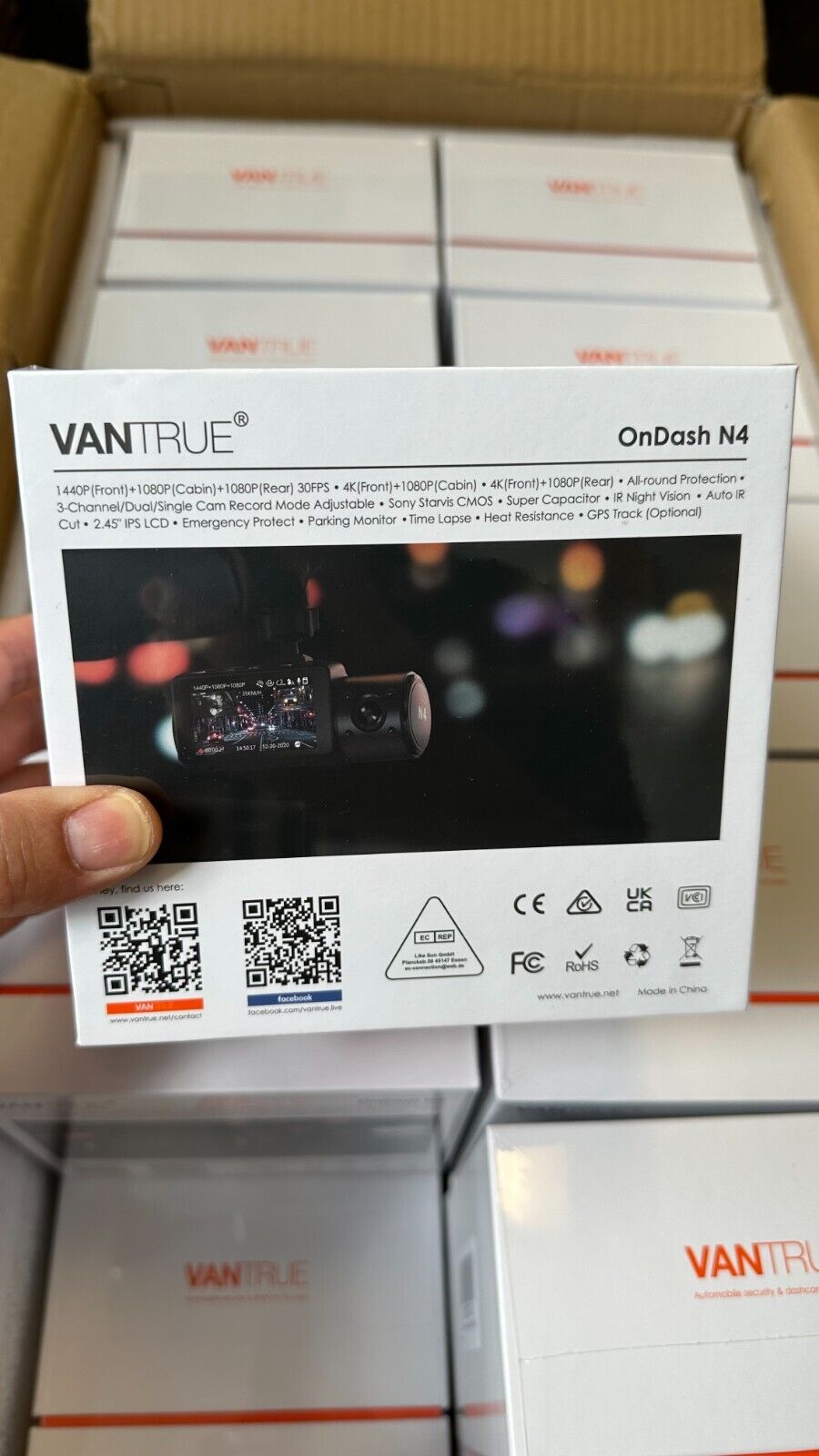 Vantrue N4 3 Channel 1440p Dash Camera - Ships on 11/27
