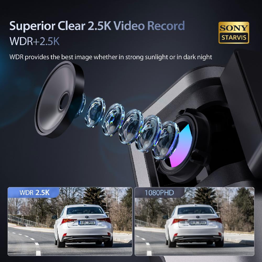 Ecomoment Car Dash Cam 2.5K Full HD, Night Vision