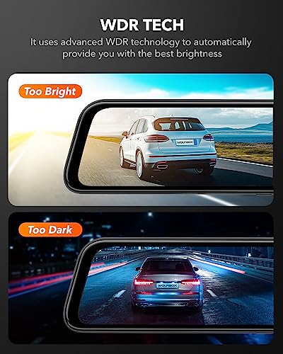 12" WOLFBOX G840S 4K Mirror Dash Cam