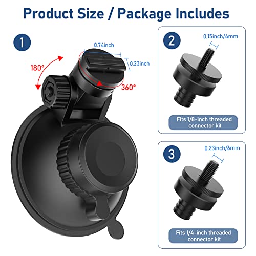 Universal Suction Cup Dash Cam Mount for ROVE R2-4K