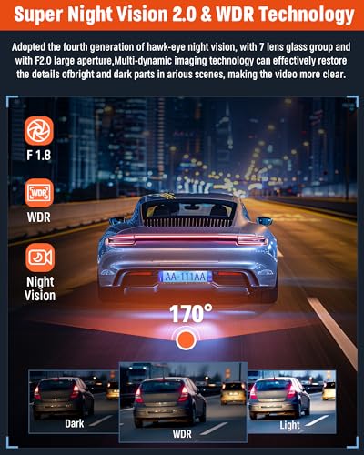 3 Channel 4K Full HD Triple Dash Cam