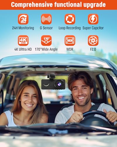 3 Channel 4K Full HD Triple Dash Cam