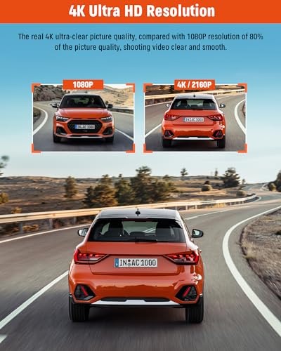 3 Channel 4K Full HD Triple Dash Cam