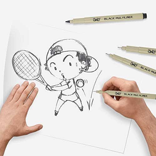 Mr. Pen Multiliner, Schwarz, 8 Stück