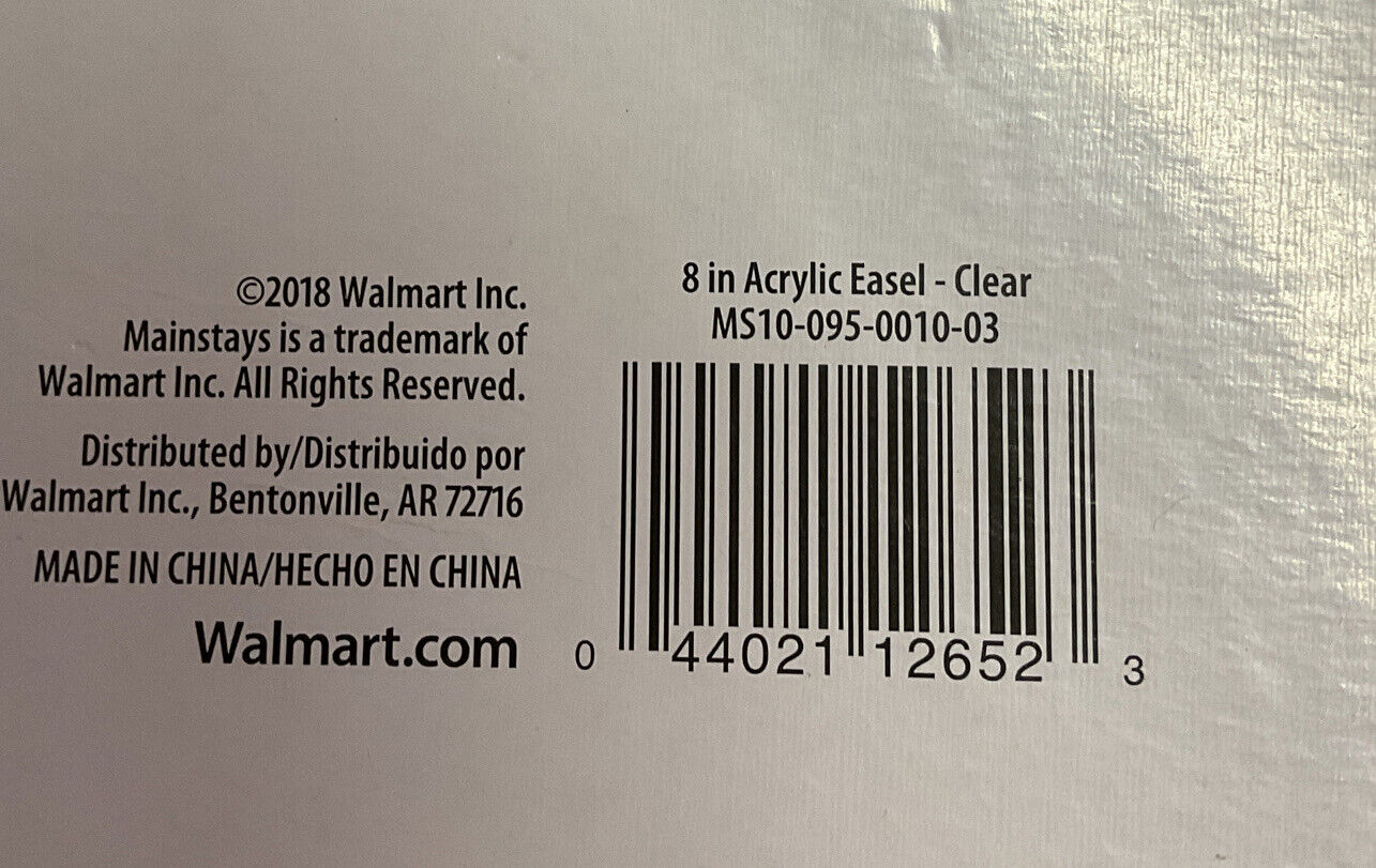 mainstays 8” tabletop Plastic Easel