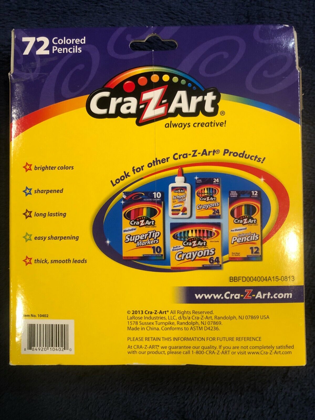 72 Count Cra-Z-Art Color Pencils, Multicolor