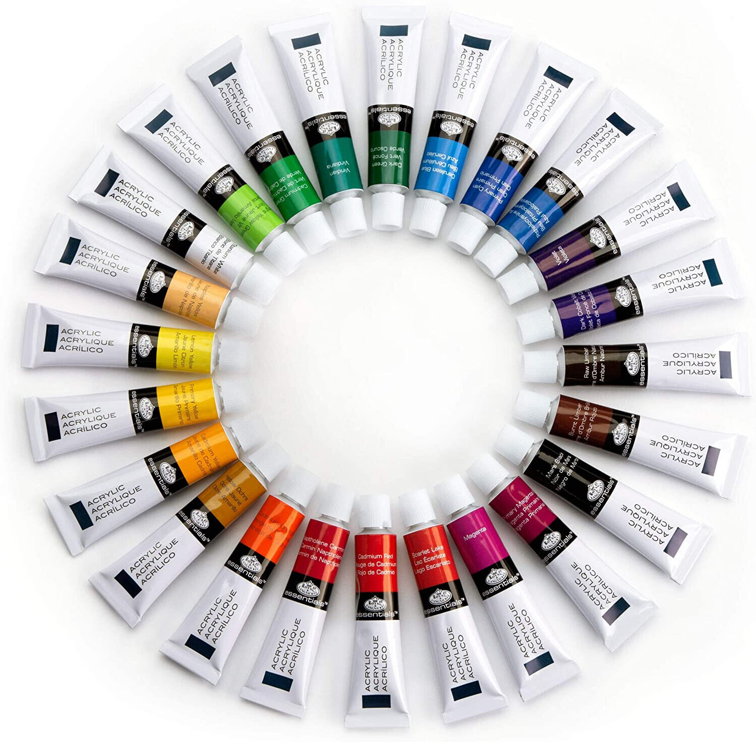 Royal & Langnickel 12 ml Acrylic Paint Set, 24 Colors