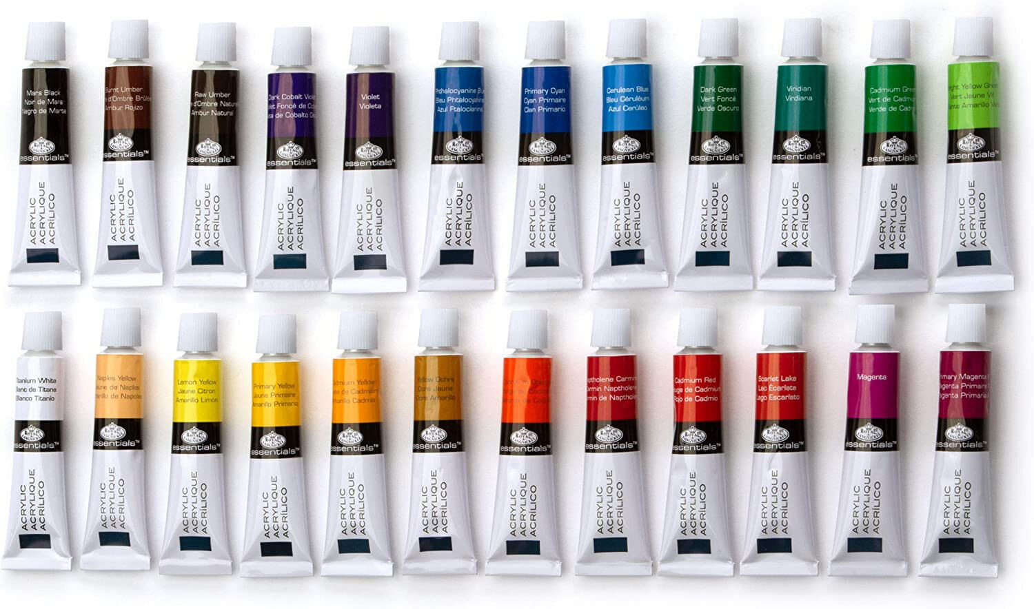Royal & Langnickel 12 ml Acrylic Paint Set, 24 Colors