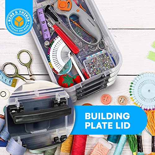 Stackable Art Supply Organizer with Trays - Gray