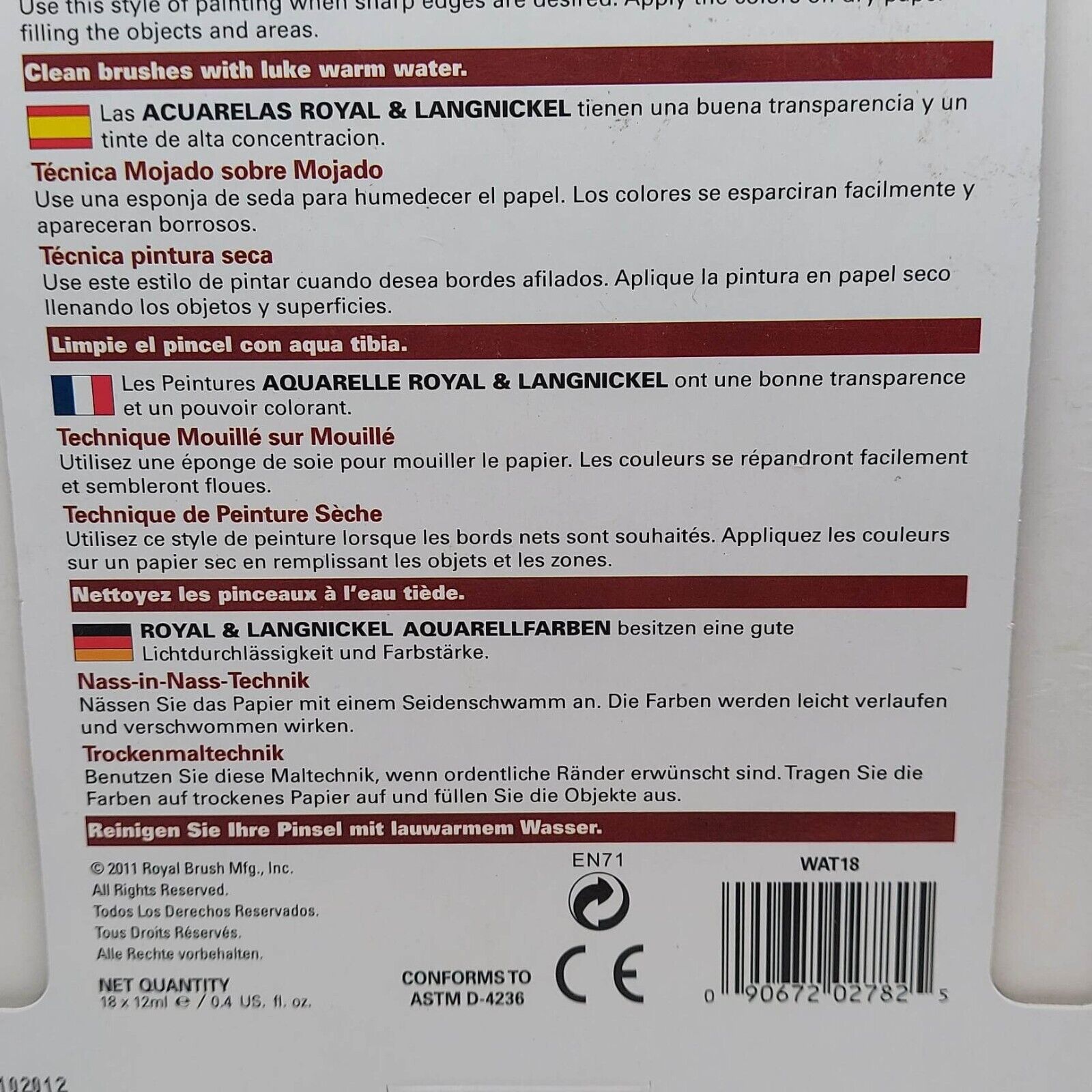 18-Color Watercolor Paint Set by Royal & Langnickel