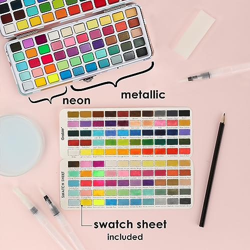 Watercolor Paint Set with 100 Colors & Tools