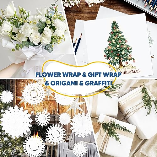 White Kraft Paper Roll 15" x 450" for Crafts