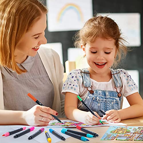 24 Dual-Tip Brush Markers for Coloring and Journaling