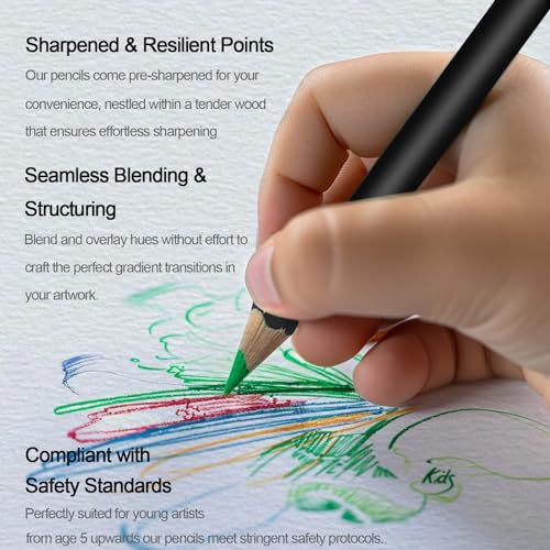 72 Color Colored Pencils Set for Artists & Beginners