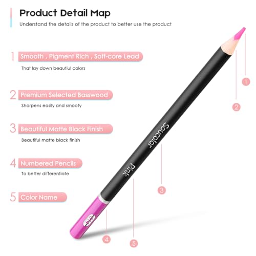 72-Color Colored Pencils Set for Art Sketching