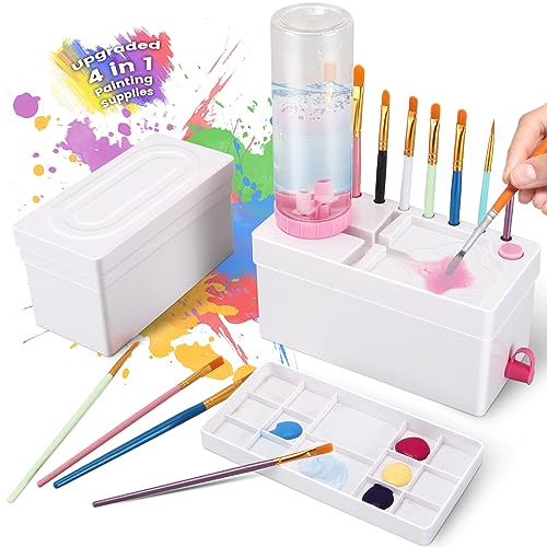 4-in-1 Paint Brush Cleaner with Holder and Palette
