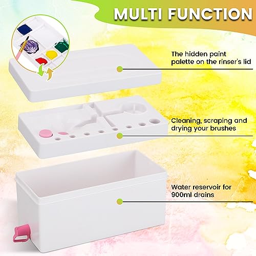 4-in-1 Paint Brush Cleaner with Holder and Palette