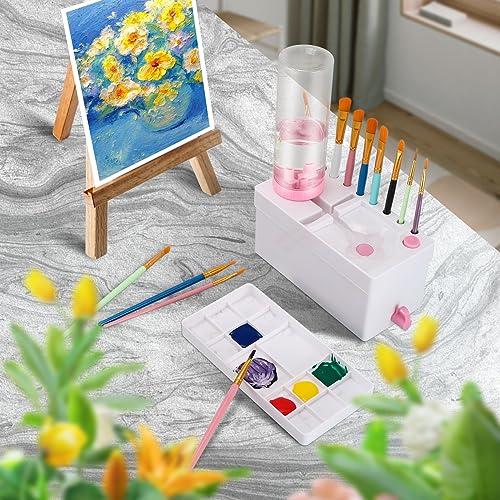 4-in-1 Paint Brush Cleaner with Holder and Palette