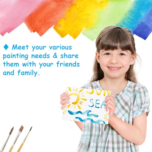 60 Sheets Watercolor Paper, Cold Press, 5" x 7