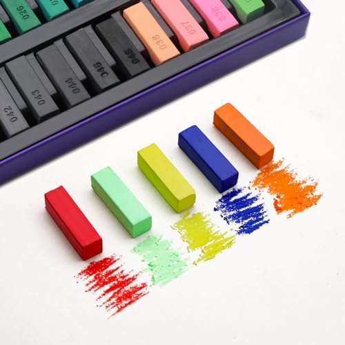 Artecho 50pc Soft Pastels, 48 Colors + Extra Black & White