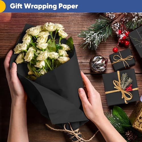 Black Wrapping Paper Roll, Craft Kraft Construction Paper