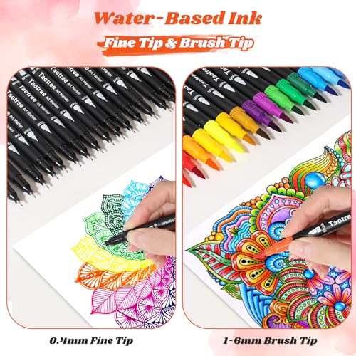Taotree 36 Colors Dual Tip Art Markers Set