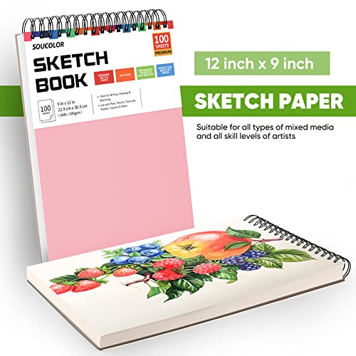 Spiral Sketchbook 9" x 12" Pastel Art Set