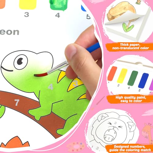 Water Coloring Book Set for Kids - Mess-Free Paint & Draw Kit