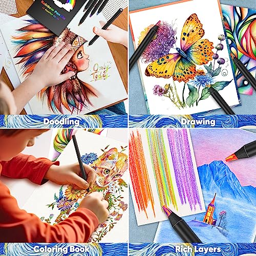 Hapikalor 12-Color Jumbo Rainbow Colored Pencils Set