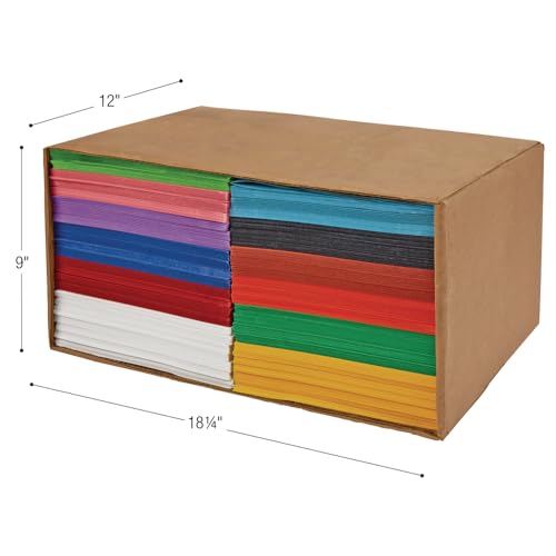 Colorations Construction Paper Bulk Pack, Heavyweight, Assorted Colors