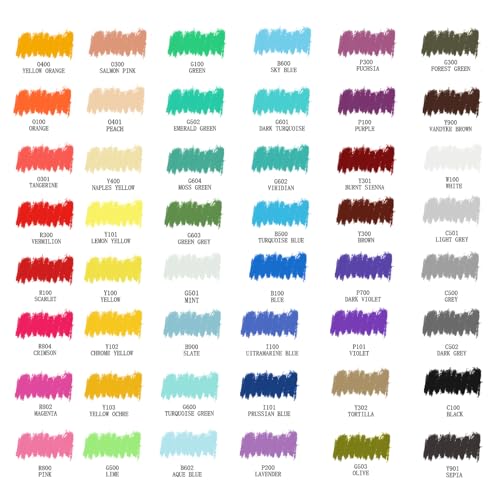 48-Color Oil Pastels Set for Painting and Drawing