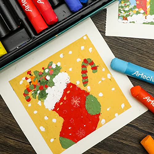 48-Color Oil Pastels Set for Painting and Drawing