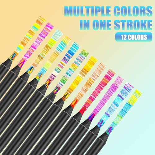 Professional 12-Color Rainbow Pencils for Adult Coloring Art
