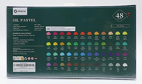 48-Color Oil Pastels Set for Painting and Drawing