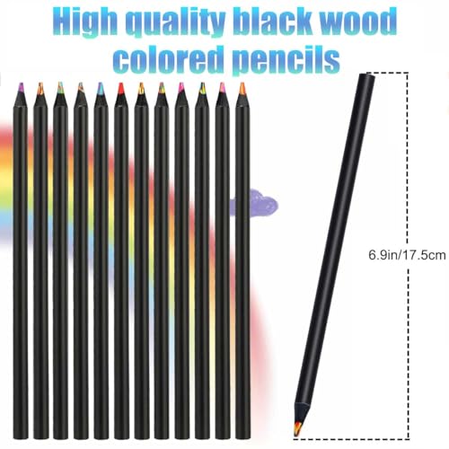 Professional 12-Color Rainbow Pencils for Adult Coloring Art