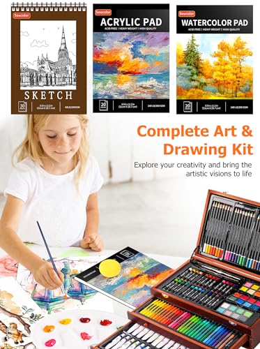 192-Piece Art Set with Acrylic, Watercolor & Sketching