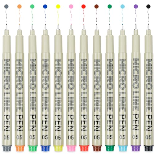 STANBLUE Set of 12 Fineliner Art Pens