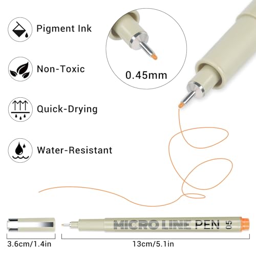 STANBLUE Set of 12 Fineliner Art Pens