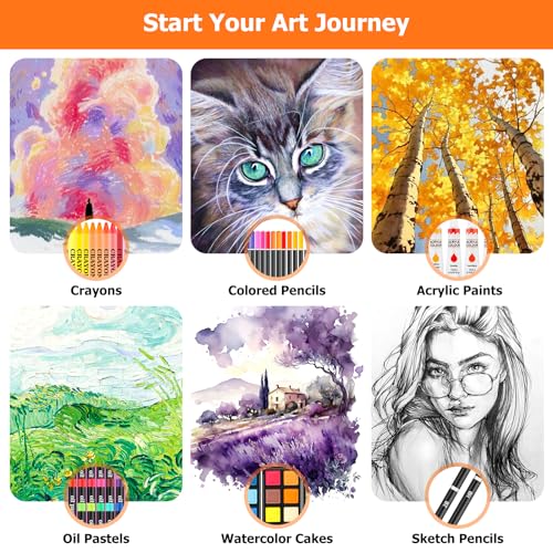 192-Piece Art Set with Acrylic, Watercolor & Sketching